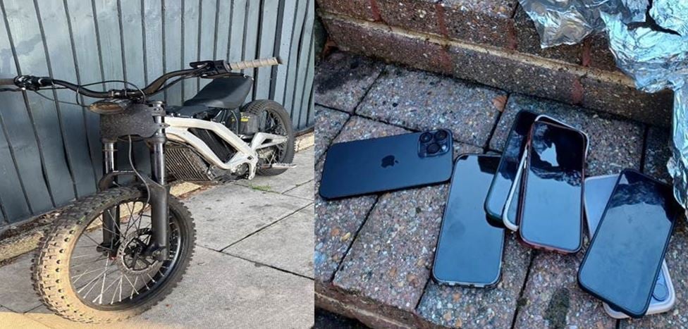 Stolen smartphones recovered during a Metropolitan Police operation in Camden